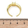 Brass Micro Pave Cubic Zirconia Cuff Open Rings RJEW-C163-06G-5