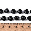 Natural Black Onyx(Dyed & Heated) Beads Strands G-T144-24A-03-5