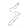 Enamel Ear of Wheat Link Chain Necklace NJEW-P220-02G-03-1