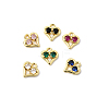 Brass Micro Pave Cubic Zirconia Pendants KK-L258-11-1