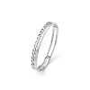 Fashionable Stainless Steel Pave Rhinestone Hinged Bangles for Women LR5423-10-1