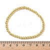 Brass Round Beaded Stretch Bracelets for Men Women BJEW-B148-05B-G-5