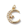Brass Micro Pave Cubic Zirconia Pendants X-KK-E003-17G-1