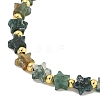 Natural Moss Agate Beaded Necklaces NJEW-P311-04E-G-2