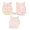 Transparent Spray Paint Glass Beads GLAA-H035-01B-1