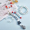 20Pcs Luminous Cube Letter Silicone Beads 12x12x12mm Square Dice Alphabet Beads with 2mm Hole Spacer Loose Letter Beads for Bracelet Necklace Jewelry Making JX437S-5