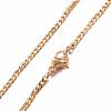 304 Stainless Steel Curb Chain Necklaces NJEW-P147-05G-2
