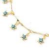 Brass Bar Link Chain Anklets AJEW-AN00319-02-2