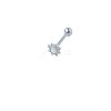 Sun 316L Surgical Stainless Steel with Synthetic Opal Tongue Rings FS-WGFD6E3-03-2