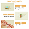 10Pcs 5 Colors 304 Stainless Steel Cuff Earrings EJEW-HS0001-43B-4
