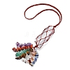 Quartz Crystal Chakra Theme Big Pendant Decorations HJEW-PW0001-002B-1