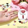 35Pcs 7 Colors Spray Painted Alloy Beads ENAM-CJ0006-11-8