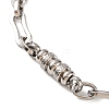 Tarnish Resistant 304 Stainless Steel Rhombus Link Chain Bracelets BJEW-B078-98P-2