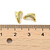 Rack Plating Brass Micro Pave Cubic Zirconia Beads Caps KK-F863-12G-3