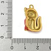 304 Stainless Steel Enamel Pendants STAS-K306-26G-01-3
