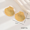 Elegant Stainless Steel Shell Shape Stud Earrings XJ4194-5