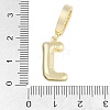 Brass Micro Pave Clear Cubic Zirconia Pendants KK-M289-01J-G-3