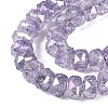 Electroplate Transparent Crackle Glass Beads Strands EGLA-Q135-01A-B07-3