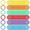 120Pcs 6 colors Plastic Loose Leaf Book Binder Rings KY-CP0001-25B-1