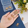 3-Strand 6-Hole Brass Box Clasps FIND-SC0003-31G-3