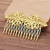 Flower Brass Hair Comb Findings PW-WG1405E-03-1