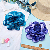 2Pcs 2 Colors Polyester Camellia Brooches JEWB-FG0001-64C-4