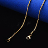 Vacuum Plating 304 Stainless Steel Round Snake Chain Necklace NJEW-S420-009A-G-4