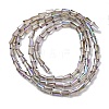 Transparent Electroplate Glass Beads Strands EGLA-H107-02A-HR01-4