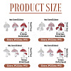 36Pcs 12 Styles Rack Plating Alloy Rhinestone Pendants FIND-TA0010-29-4