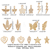 80Pcs 8 Style Brass Charms KK-FH0002-12-5