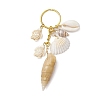 Ocean Style Natural Shell with Synthetic Turquoise Keychains KEYC-JKC01231-3