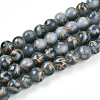 Baking Paint Glass Beads Strands DGLA-N010-8mm-09-1