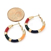 PVD Vacuum Plating 201 Stainless Steel Enamel Hoop Earrings for Women EJEW-B016-33C-5