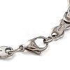 Tarnish Resistant 304 Stainless Steel Byzantine Chain Bracelets BJEW-B078-88P-3