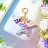 Alloy Resin Heart Keychains KEYC-TADJ0002-01G-A-5