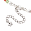 Faceted Bicone Imitation Austrian Crystal & Round Shell Pearl Beaded Bracelets for Women BJEW-JB10770-4