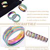 Unicraftale 16Pcs 8 Size 201 Stainless Steel Double Groove Band Ring for Women RJEW-UN0002-35R-4