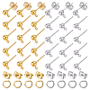 120Pcs 2 Color Iron Ball Stud Earring Findings DIY-UN0004-38-1