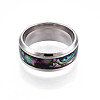201 Stainless Steel Wide Band Finger Rings RJEW-T005-6-07-3
