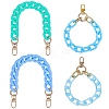 4Pcs 4 Colors Acrylic & Plastic Chain Bag Handles AJEW-BM0001-11A-1