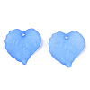 Transparent Frosted Acrylic Leaf Charms FACR-ZX003-01E-3