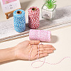 3 Rolls 3 Colors Two Tone Cotton String Threads OCOR-TA0002-24-6