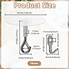Plastic & Iron Self-Adhesive Ceiling Hook AJEW-GO0004-93-2