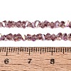 Electroplate Transparent Glass Beads Strands EGLA-Q139-01A-A14-4