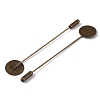Brass Lapel Pin Base Settings KK-WH0045-025A-AB-2