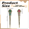 2Pcs 2 Colors Vintage Alloy Hair Sticks OHAR-LP0004-01B-2