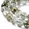 K9 Glass Imitation Green Lodolite Quartz/Garden Quartz Beads Strand GLAA-G086-02B-4
