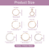7 Pairs 7 Style Resin Pearl Beaded C-shape & Ring Dangle Stud Earrings FIND-KS0001-16-2