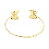 Brass Bowknot Cuff Bangles for Women LS-BJEW-Z072-03G-01-3