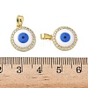 Brass Micro Pave Cubic Zirconia Pendants KK-I371-38G-02-3